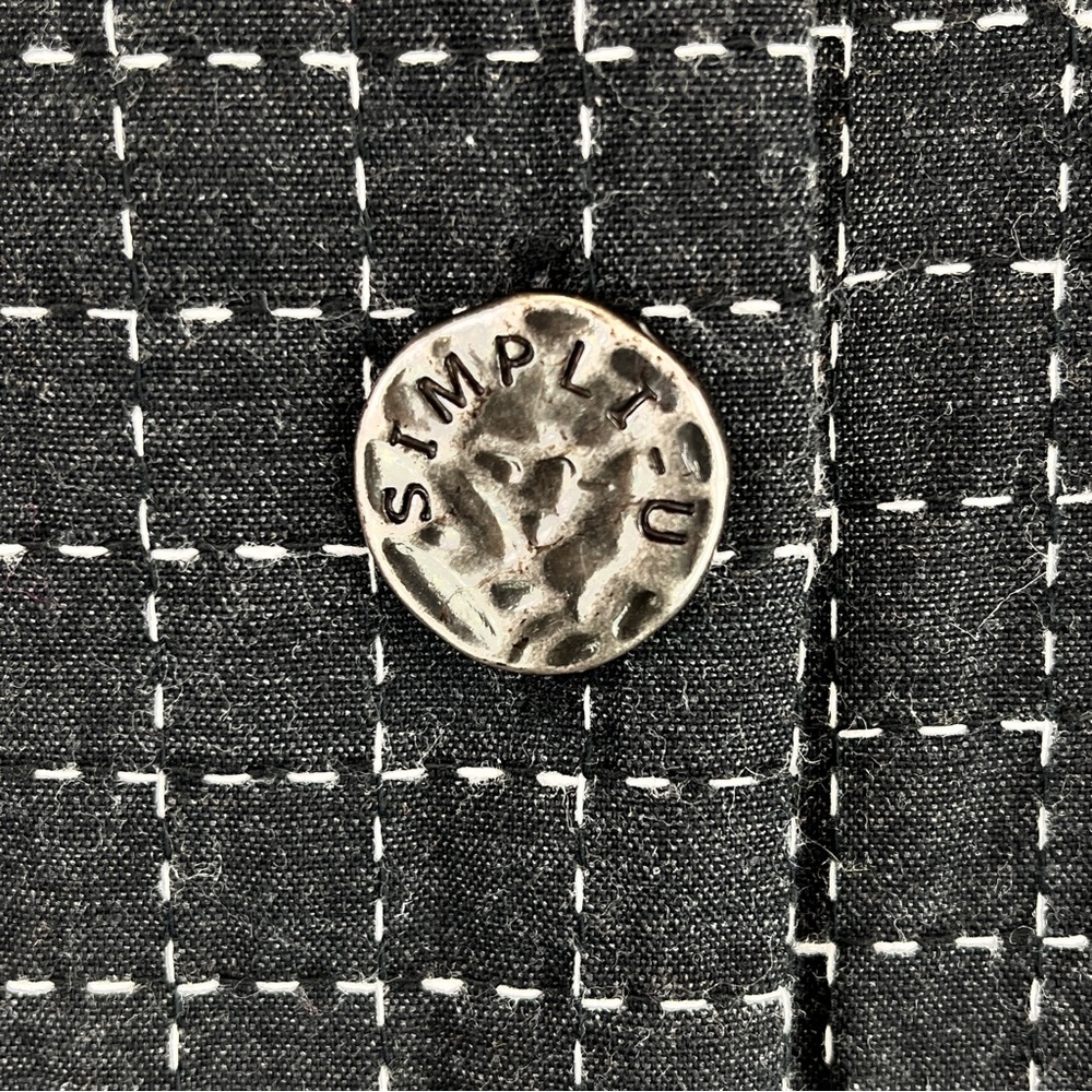 TERRA by SJ Apparel Art-To-Wear Cotton Overcoat Topper Stitched Grid Pattern - Picture 9 of 12